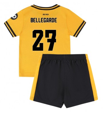 Wolves Jean-Ricner Bellegarde #27 Primera Equipación Niños 2024-25 Manga Corta (+ Pantalones cortos)